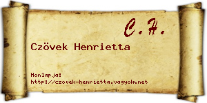 Czövek Henrietta névjegykártya