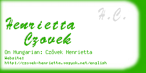 henrietta czovek business card